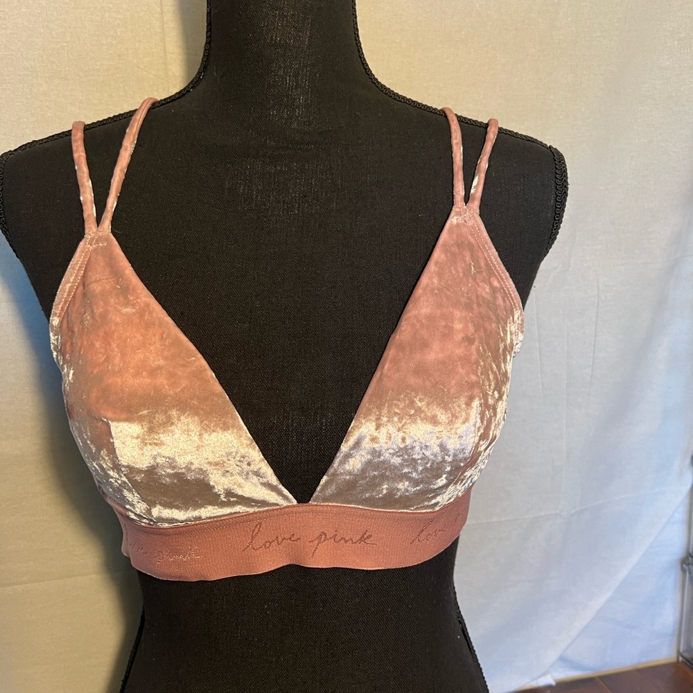 2 Pink Velvet Bras